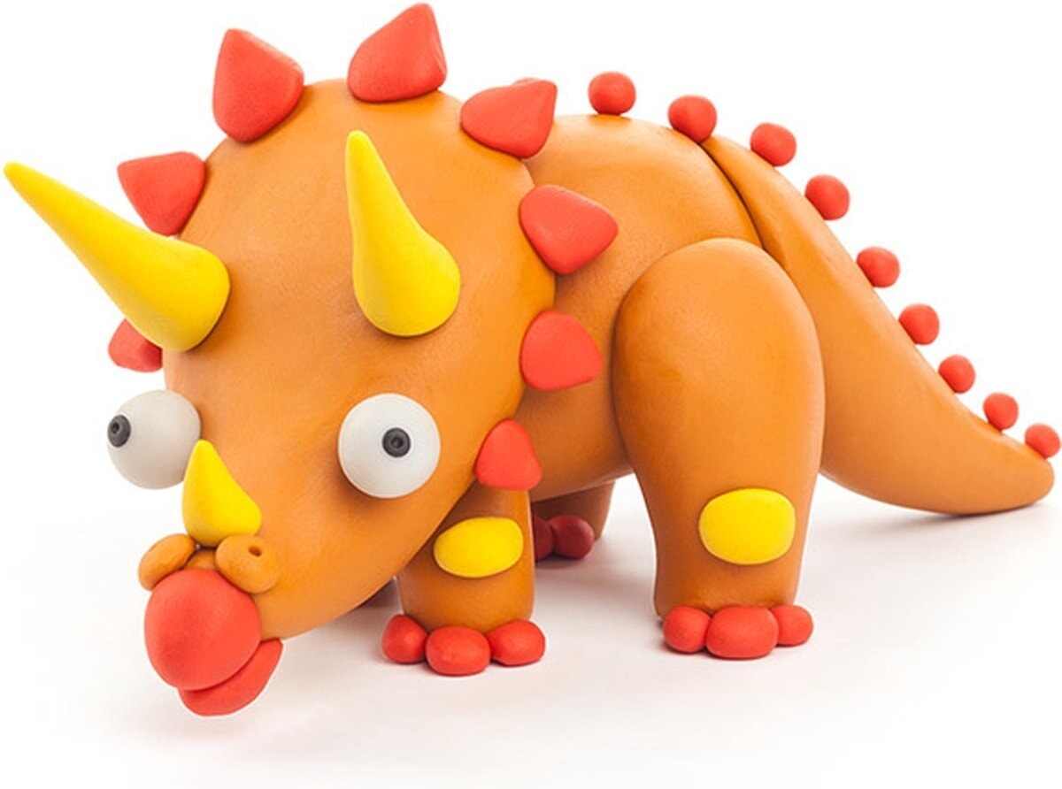 Hey-Clay Triceratops 3 Cans Boetseerklei