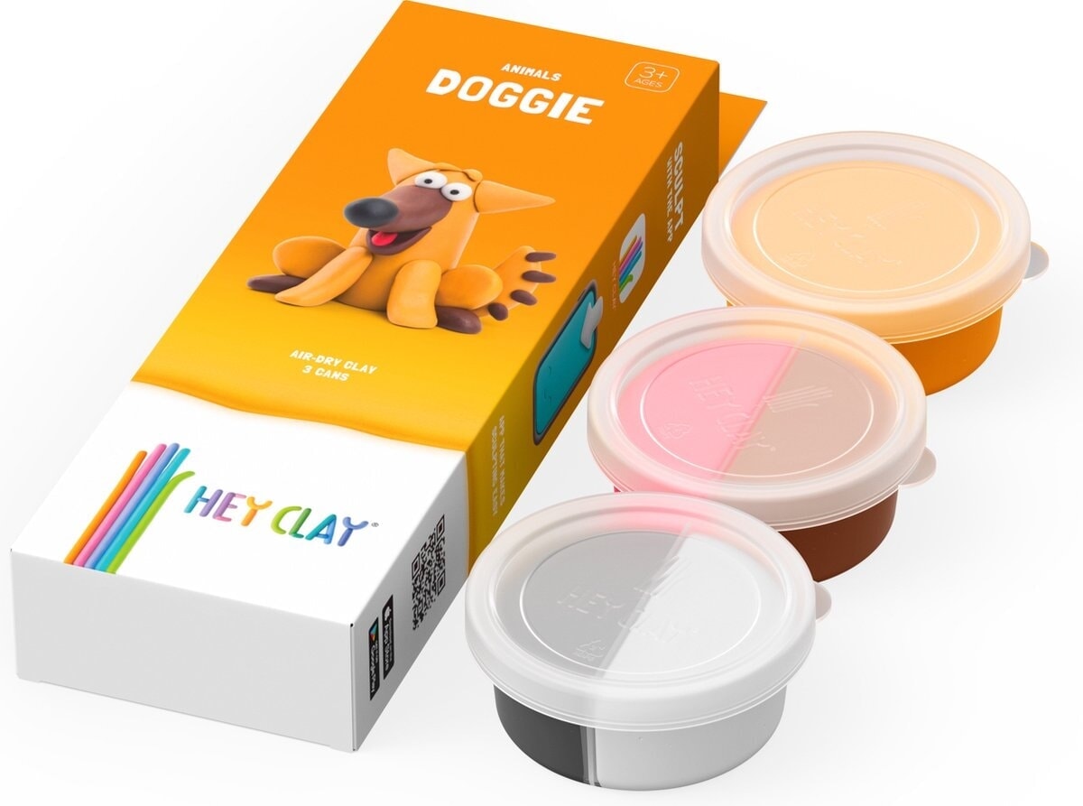 Hey-Clay Doggie 3 Cans Boetseerklei