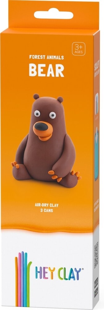 Hey-Clay Bear 3 Cans Boetseerklei