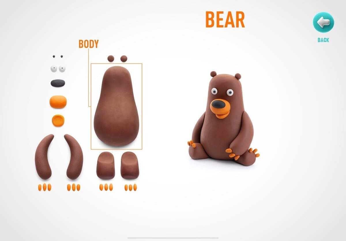 Hey-Clay Bear 3 Cans Boetseerklei