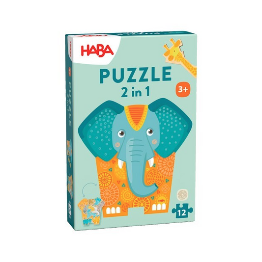 Haba Houten 2-in-1 Puzzel Olifant