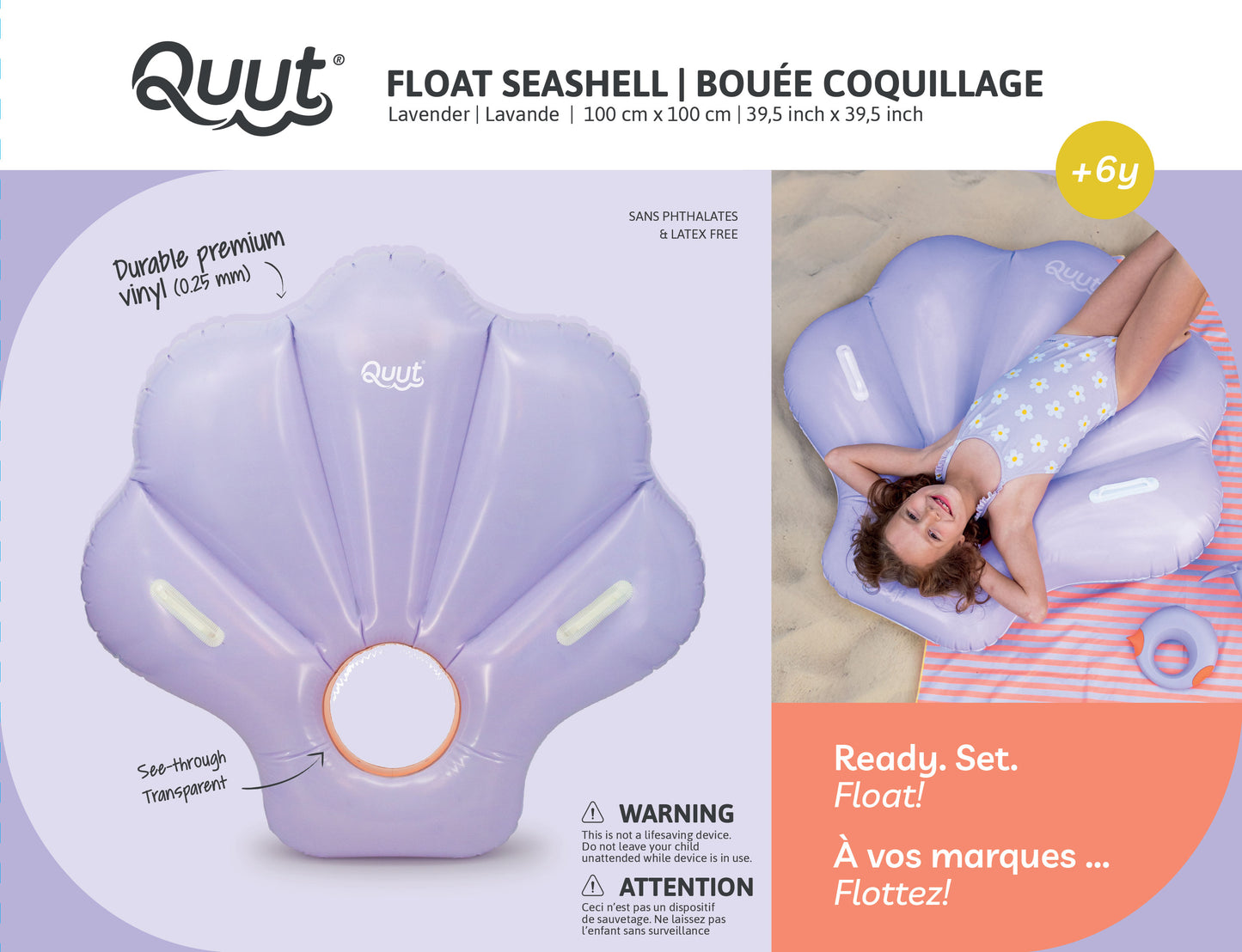 Quut Seashell Float Lavender